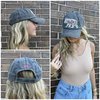Funky Junque Distressed Baseball Cap Vintage Dad Hat - Mama Bear Lace (Black)