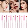 Tbestmax 400 Spoolies Mascara Wand and Lip Brush Disposable Lash Brushes for Eyelash Extensions, Lipstick Lip Gloss Wands Applicator Tool (Pink)