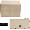 X-ZONE PET Double Door Dog Crate Cover - Polyester Pet Kennel Cover (Fits 24 30 36 42 48 inches Wire Crate) (30Inch, Tan)