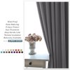 PONY DANCE Grey Blackout Kitchen Curtains 36 inch Length(W42 x L36 in, Grey, Set of 2), Soft Thermal Insulated Short Small Window Curtain for Basement Bathroom Cafe Window,Half Window Curtains Tiers