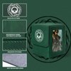 Infinity Guard Card Deck Box for MTG with Commander Display for 100+ Double Sleeved Cards, Magnetic Card Storage Box Fits for TCG Sports Trading Cards (Green&Grey)