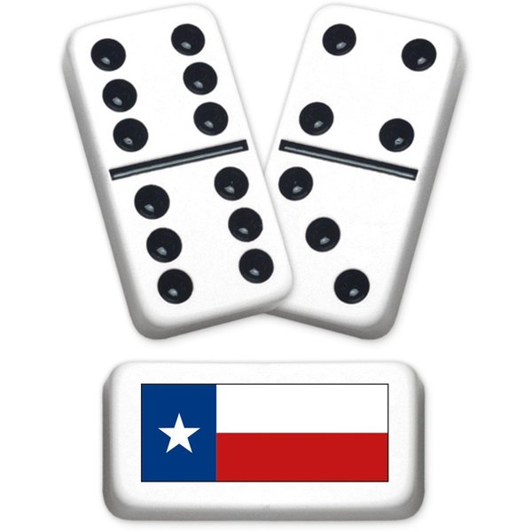 Professional Size Double 6 Texas Flag Dominoes