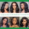 Douyin Bob Wig Human Hair 13x4 Frontal Lace Wig 14 Inch Body Wave 180% Density HD Lace Front Wigs Human Hair Pre Plucked Glueless Bob Wigs for Women Human Hair Wigs (14 inch, Natural Black)