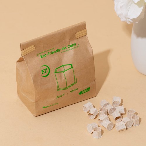 EZ Tattoo Ink Caps Small 10mm - 200pcs Biodegradable Disposable Eco-Friendly Ink Cups for Tattoo Cartridge Needles and Kit