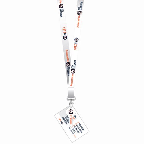Lutzie 43 Foundation Orange and Blue 5-Key Family Pack Featuring “43 Key Seconds” and “43 to Distraction-Free” Slogans for Safe Driving Awareness. Key Ring Reminders