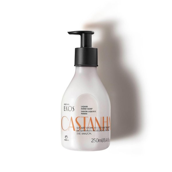 natura - Ekos Castanha (Brazil Nut) Renourishing Liquid Hand Soap - Anti-Dryness - Coconut Derived Cleanser - Vegan Skin Care - Brazilian Beauty Secrets - Self Care & Body Care - 8.4 fl oz (250ml)