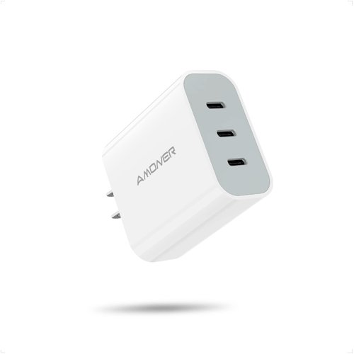 USB C Charger, Amoner 35W iPhone Charger, 3-Port Type C Wall Charger with PD 3.0 Power Delivery Adapter for iPhone 16/16 Pro/15/14/13/12/11/SE/XS, Galaxy, Pixel 4/3 and More