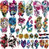 Aresvns 25 sheets Cute Watercolor Temporary Tattoo Long Lasting, 14 Sheets Roses Flower Butterfly Lion Fake Tattoos for Adults Shoulder Arm Hands, 11 Sheets Tiny tattoos