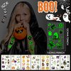 EMOME 30 Sheets (330+ style) Halloween Tattoos, Glows Tattoos for Kids Birthday Party Decorations Supplies Favors, Halloween Goodie Bags Stuffers Fillers for Boys Girls
