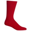 Chaps Men's Solid Color Casual True Rib Crew Socks-1 Pair Pack-Cotton Comfort and Breathable Mesh, red, Shoe Size: 6-12