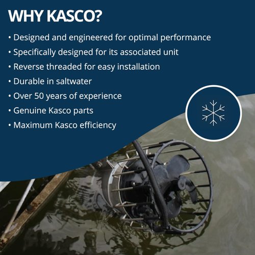 Kasco Propeller for 1HP Lake & Pond De-icer – Replacement Prop with 4 Blades | Unit NOT Included