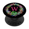 Cell Phone Pop Out Grip Holder,Cute Cactus Monogram Letter W PopSockets Grip and Stand for Phones and Tablets