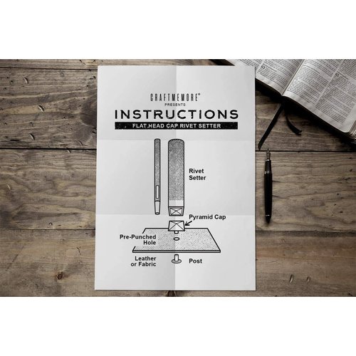 CRAFTMEMORE Pyramid Rivet Setter, Spike Rivet Setting Tool Kit, Hole Punch Cutter, 20 Pyramid Rivets in Silver (10 MM Setter)