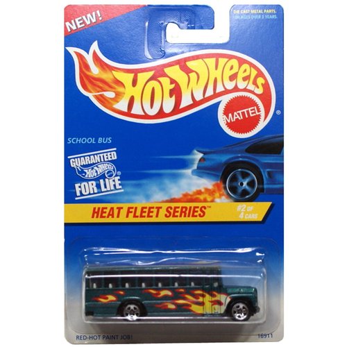 Hot Wheels School Bus 1997 Heat Fleet Series #538 7 Spoke Wheels[toy]