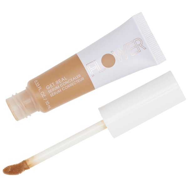 FLOWER BEAUTY By Drew Barrymore Get Real Serum Concealer - Brightens Skin + Blurs Blemishes - Hydrating Serum- Medium Deep