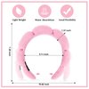 CURASA Spa Headband for Washing Face Pink Skincare Headband Make Up Headbands for Women Puffy Headbands for Girls Hairband for Washing Face Towel Facial Head band Hair Accessories for Women Girls