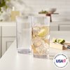 US Acrylic Classic Clear Plastic Reusable Drinking Glasses (Set of 6) 16oz Water Cups | BPA-Free Tumblers, Made in USA | Top-Rack Dishwasher Safe