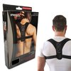 Stayfit Posture Corrector Unisex Back Brace, Adjustable Upper Back Pain Relief Support, Spine Neck Straightener Strap Black