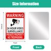 8 Pack Private Property No Trespassing Sign 24 Hour Video Surveillance Sign Reflective Aluminum Security Camera Sign Trespassers Will Be Shot Sign Warning Signs for Home Safety, 7 x 10'' (Video Sign)