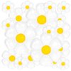Daisy Balloons, 18pcs White Daisy Flower Foil Balloons for Birthday Wedding Baby Shower Hippie Boho Girl Daisy Party Decorations Supplies