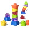 FOSENHL Irregular Balance Stacking Blocks Baby Toys for Toddlers and Kids,Building Blocks Sensory Activity Toy Set with Irregular Colorful Shapes and Materials