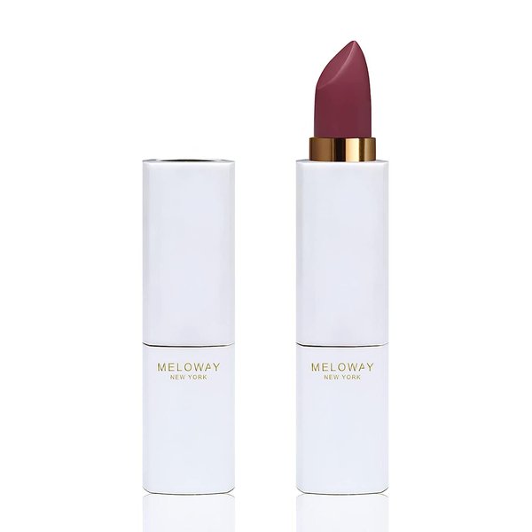MELOWAY Hi-Rise Hydrating Matte Lipstick | Moisturizing, High-Pigment, Vegan Formula | Long-Lasting, Non-Drying, One-handed Capless Lipstick for Easy Application, Berry Cool