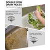 BOTEMY B9171 Kitchen Sink Drain 3 1/2 Inch Kitchen Sink Drain Strainer Assmebly Kit Stainless Steel Sink Strainer Basket/Drain Stopper for 3.5'' Standard American Drain Hole (Polished)