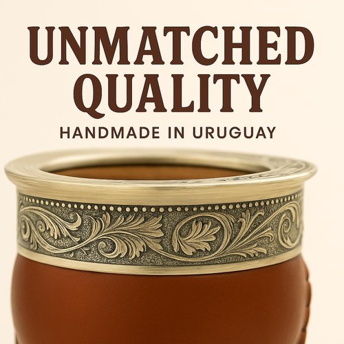 MATEROS Premium Yerba Mate Cup - Elegant, Functional & Durable Design - Eco-Friendly & Stylish Mate Cup Suitable for Smooth Drinking Experience - Ceramic Imperial (11 ounces)