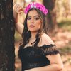 Wecoe 21st Birthday Headband Flower Crown Hot Pink Flower Floral Headband Birthday Crown Tiara Happy 21st Birthday Decoration Gift for Her Party Favors Party Supplies Hair Accessories for Women Girls