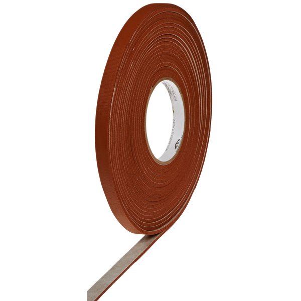 TapeCase 100S Strip N Strick Tape - 0.5 in. x 1/8 in. x 30 ft. (W x H x L) Gasket Silicone Adhesive Tape Roll with Shear Strength, Solvent Resistance. Adhesives and Tapes