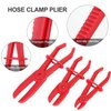 6 Pack Hose Clamp Pliers Hose Pinch Pliers Line Clamps for Fuel Hoses, Gas Lines Brake Hoses, Radiator Hoses, Coolant Hoses, Flexible Hoses, Red