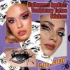 10 Pcs Halloween Temporary Tattoos Eye Shadow Face Temporary Tattoos Stickers Cat Bat Spider Web Gothic Fake Tattoos Eyeliner for Women Girl Man Halloween Eye Makeup Decals Party Essential Supplies