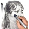 3Pcs Artist Blending Sponge Pen Washable Sketch Rubbing Sponge Brush Reusable Drawing Art Blenders Tools for Artist Professional Kids Student Sketch Drawing Correcting Lightening and Highlight
