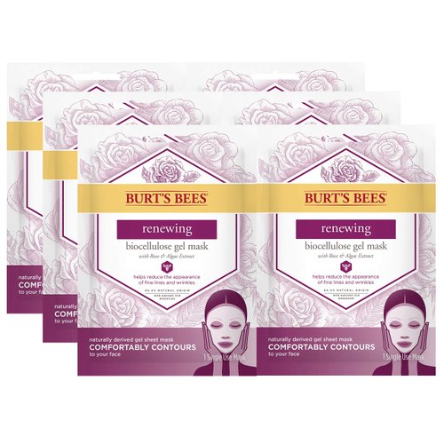 Burt's Bees Renewing Biocellulose Gel Face Mask, Rose