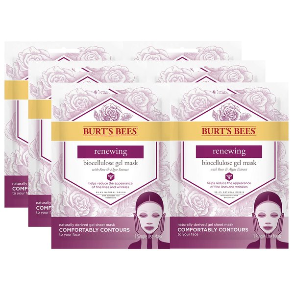 Burt's Bees Renewing Biocellulose Gel Face Mask, Rose