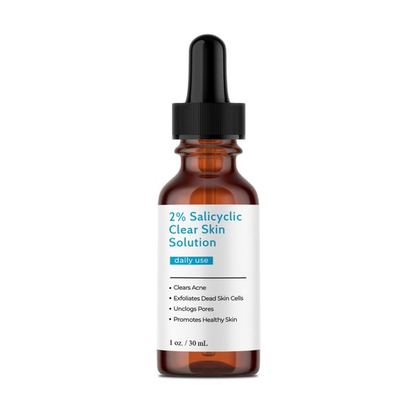 Salicylic Acid 2% Solution (1 Ounce / 30 mL), 2% Salicylic Acid Serum Clearing Pores, Promotes Exfoliation, and Controls Excess Oil in the Pores, by Talsen Chemicals