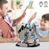 HIGH GODO Ice Mech Building Model Toy for Kids,Cool Joint Movable Mech Display Set with Exclusive Display Stand, Birthday Gifts for Boys 8-12（428PCS）