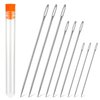 WONVOC 9 pcs Long Sewing Needles - 3 Sizes Stitching Needles-3.5/4.9/5.9'', Big Eye Hand Sewing Needles for Stitching and Crafting Projects for Sewing Curtain, Cushion, Carpet, Sofa, etc