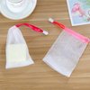 yueton 20PCS Soap Bag Mesh Foaming Net Soap Sack Bags Facial Bubble Net Facial Cleanser Foam Net Bag Double Layer Soap Bag Shampoo Foaming Net Bag with Drawstring for Body Bath and Shower