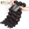 QTHAIR 14a Brazilian Loose Deep Wave Human Hair Wigs Bundles for All Women 10" 12" 14" Loose Deep Wave Human Hair Bundles Virgin Hair Extensions Loose Deep Curly Hair