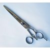 Kashi Swivel Rotating Thumb Styling Barber Shears 8"" Dog grooming scissors Japanese Steel, Silver, S-5080