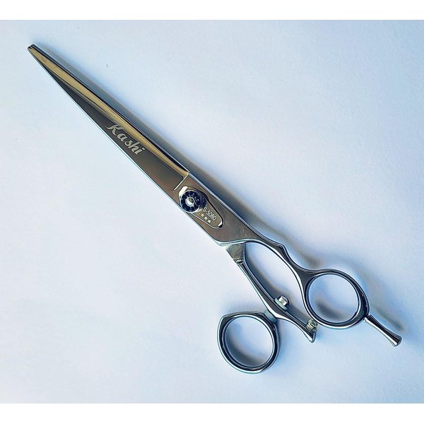 Kashi Swivel Rotating Thumb Styling Barber Shears 8"" Dog grooming scissors Japanese Steel, Silver, S-5080