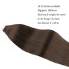 ABH AmazingBeauty Hair Semi-permanent Tape Attached Real Remi Remy Human Hair Extensions Tape in 50g 20pcs Invisible Seamless Reusable Skin Weft Dark Brown Color 2 18 Inch
