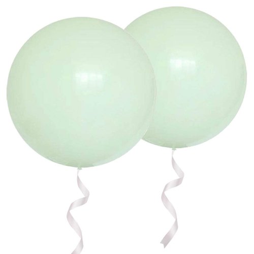 OUPKING 36 Inch Giant Round Balloons Macoron Green 6 Packs Latex Balloons for Photo Shoot Wedding Baby Shower Birthday Party Decorations