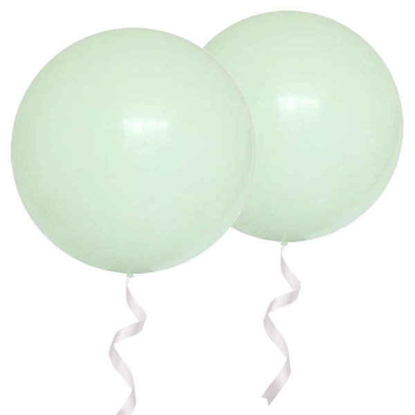 OUPKING 36 Inch Giant Round Balloons Macoron Green 6 Packs Latex Balloons for Photo Shoot Wedding Baby Shower Birthday Party Decorations