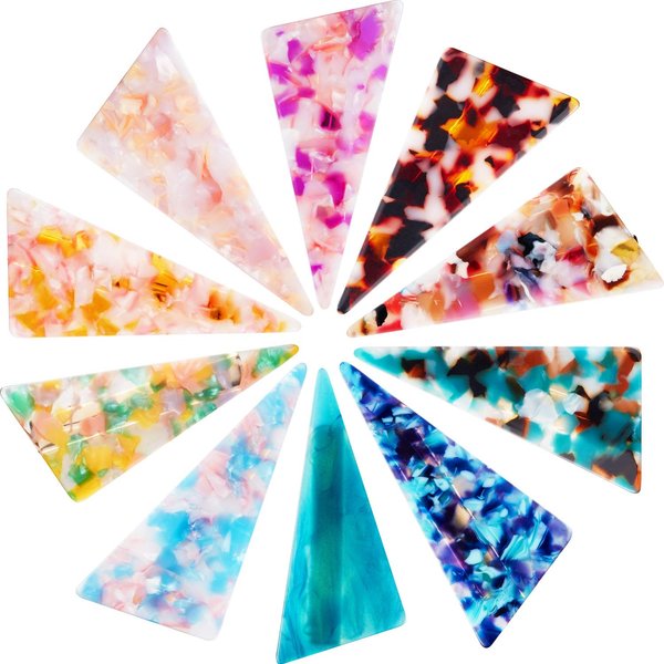 10 Pieces Acrylic Resin Hair Clips Hair Barrettes Geometric Alligator Hair Clips Colorful Marble Pattern Hairpins Hair Styling Clips for Women and Girls Hair Accessories