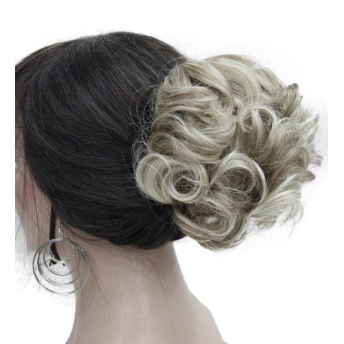 Lydell Short Ponytail Hair Piece Extension Wavy Claw Clip In/on Hairpiece (H16/613 Blonde Highlighted)