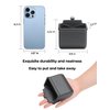 Car Air Vent Storage Bag Organizer Pocket Sunglass Holder Car Mount Phone Holder Coin Key Card Case Organizer with Hook- Black
