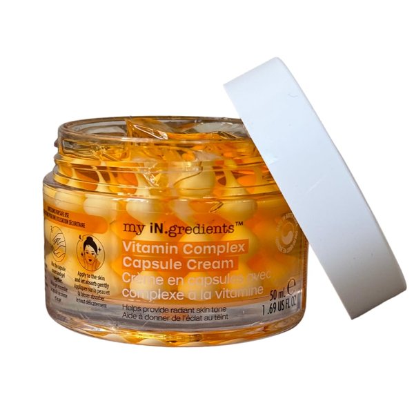 masque BAR My Ingredients Hydrating Face Moisturizer Capsule Creams with Shea Butter, Niacinamide, Vitamin Complex- Instant Dry Skin Hydration, Improves Skin Texture- Anti-Aging Face Cream- 50ml