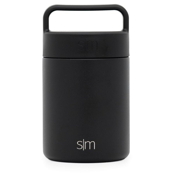 Simple Modern Food Jar Thermos for Hot Food | Reusable Stainless Steel Vacuum Insulated Leak Proof Lunch Storage for Smoothie Bowl, Soup, Oatmeal | Provision Collection | 12oz | Midnight Black
